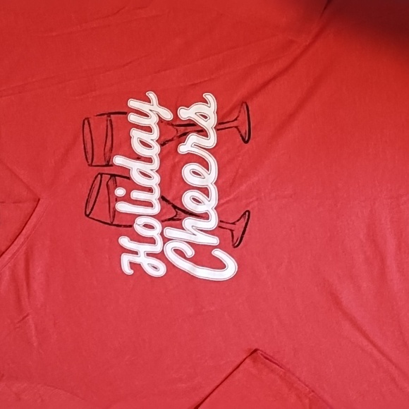 Evri Red Holiday Cheers Long Sleeve Shirt 4X EUC. - Picture 2 of 4